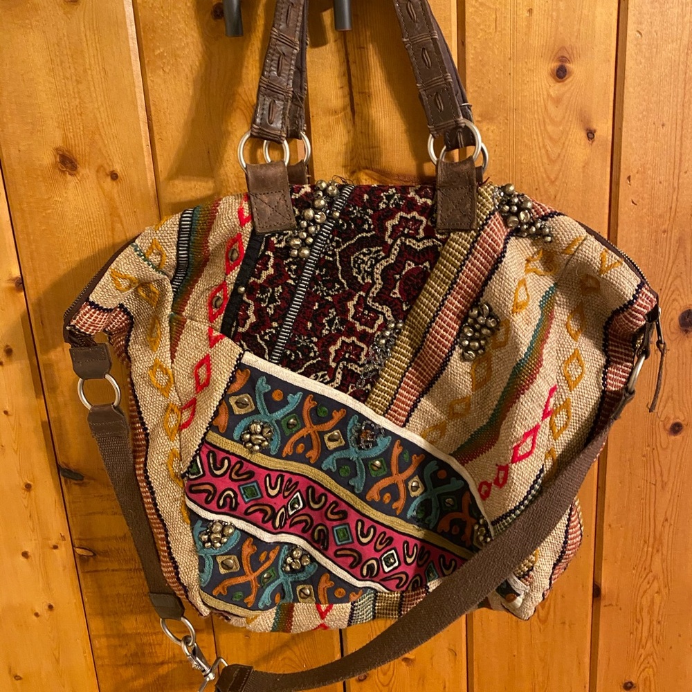 Free People India Rose boho tote bag/purse